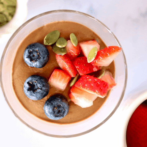 Pudín Proteico de Chía y Cacao